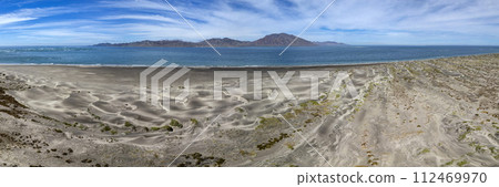 Puerto chale baja california sur magdalena bay marguerite island aerial view panorama Puerto chale baja california sur magdalena bay marguerite island aerial view panorama 112469970