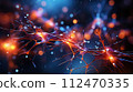 AI-generated content. Visualization of neurons in the human brain. Overview of brain cells. Generative AI 112470335