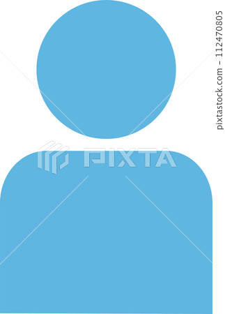 Person pictogram silhouette icon upper body avatar 112470805
