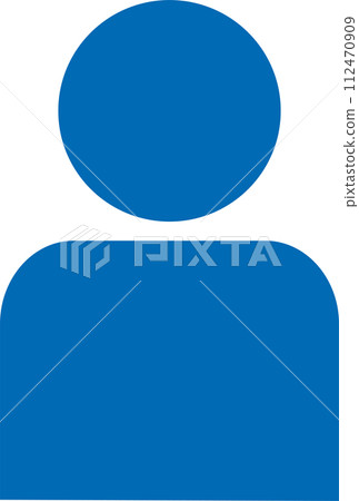 Person pictogram silhouette icon upper body avatar 112470909