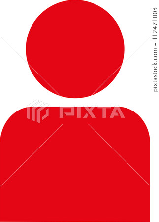 Person pictogram silhouette icon upper body avatar 112471003