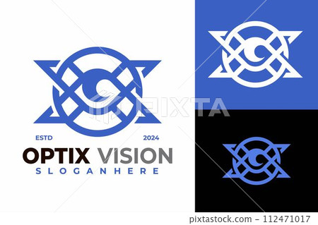 Letter X Optical Vision Logo design vector symbol icon illustration Letter X Optical Vision Logo design vector symbol icon illustration 112471017