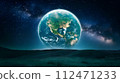 Mother earth with  lush greenery, sunlight and beautiful nature leaves and water. Protect the environment and earth day concept 112471233
