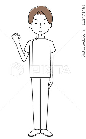 Guts pose chiropractor illustration Guts pose chiropractor illustration 112471469