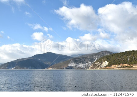 landscape of Napa lake grassland with water in summer travel location in China 112471570