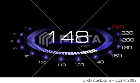 Speedometer speed car auto dashboard design. Speed meter abstract technology. Speedometer speed car auto dashboard design. Speed meter abstract technology. 112472092