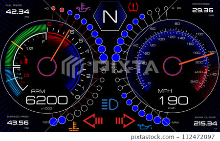 LCD Digital Back-ight Motorcycle Speedometer Tachometer Odometer MotorBike Instrument Scooter Dirt bike. 112472097
