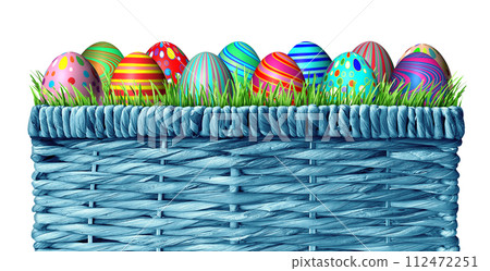 Easter Eggs Basket 112472251