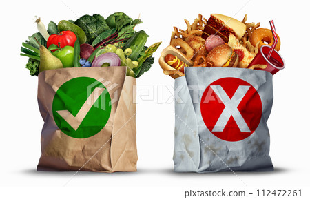 Healthy And Unhealthy Food 112472261