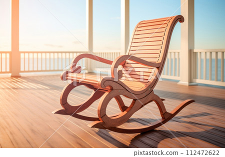Rocking Chair on Porch 112472622