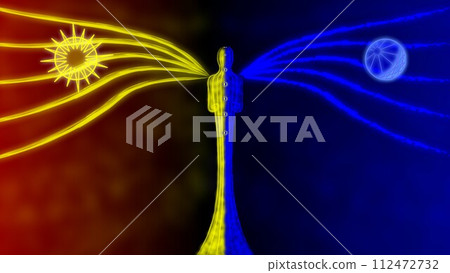 Angel of sun and moon fire and water Angel of sun and moon fire and water 112472732