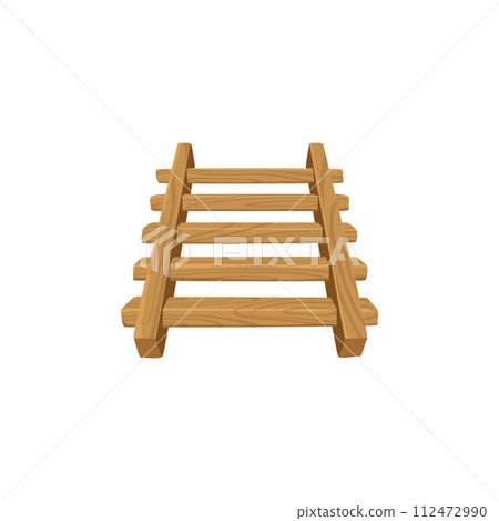 Simple wooden stairs flat style, vector illustration Simple wooden stairs flat style, vector illustration 112472990