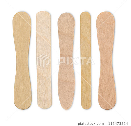 Ice cream wooden sticks. 112473224