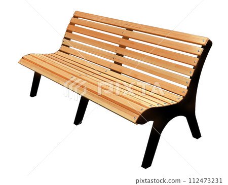 The park bench is isolated 112473231
