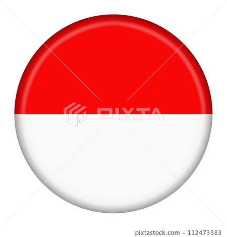 A Monaco flag button 3d illustration with clipping path A Monaco flag button 3d illustration with clipping path 112473383