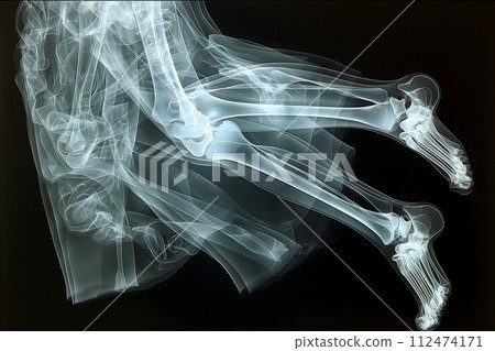 X-Ray Image of a Foot and Ankle Generative AI 112474171