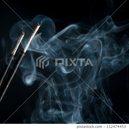 incense with smoke incense with smoke 112474453