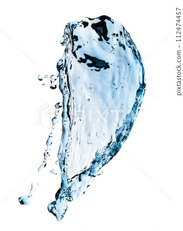 blue splashing water 112474457