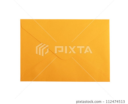 Closed paper envelope, holiday gift letter isolated on white background 112474513