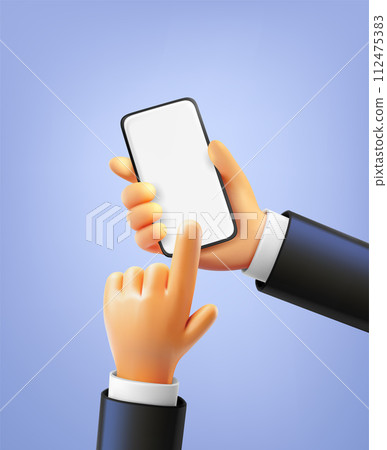 Man using smartphone. 3d vector vector illustration Man using smartphone. 3d vector vector illustration 112475383