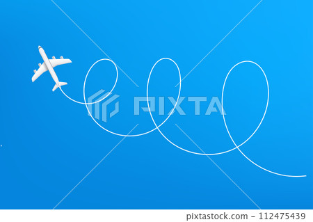 World travel destination concept. 3d vector illustration with airplane World travel destination concept. 3d vector illustration with airplane 112475439