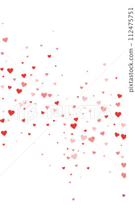 Red hearts scattered on white background. 112475751