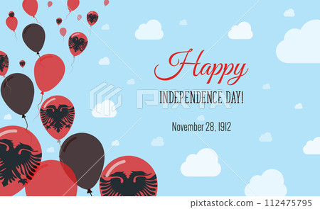 Albania Independence Day Sparkling Patriotic Albania Independence Day Sparkling Patriotic 112475795