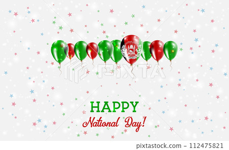 Afghanistan Independence Day Sparkling Patriotic 112475821
