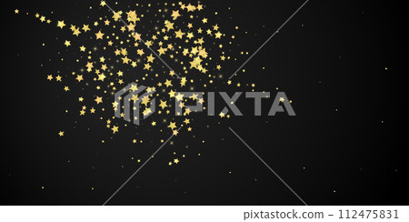 Magic stars vector overlay.  Gold stars scattered 112475831