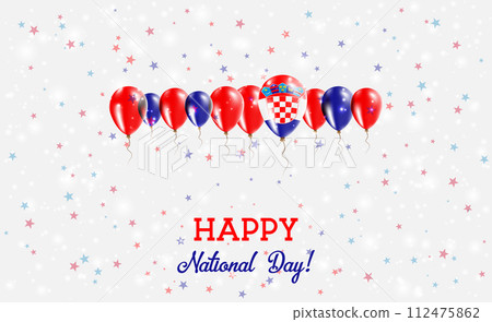 Croatia Independence Day Sparkling Patriotic 112475862