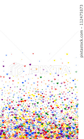Rainbow colored scattered hearts. LGBT valentine Rainbow colored scattered hearts. LGBT valentine 112475873