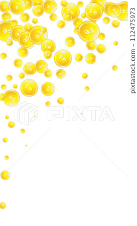 Ferritin round droplets scattered randomly. Ferritin round droplets scattered randomly. 112475973