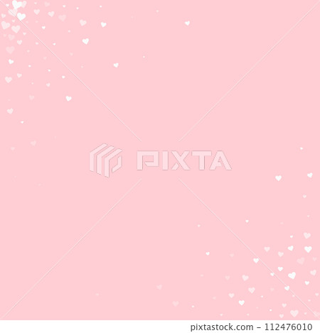 White hearts scattered on pink background. White hearts scattered on pink background. 112476010