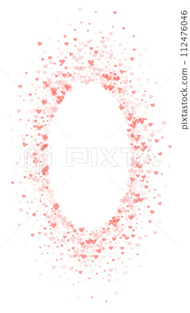Red hearts scattered on white background. 112476046