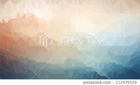 Beige, white and blue vector Low poly abstract colorful background 112476529