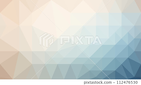 Beige, white and blue vector Low poly abstract colorful background 112476530