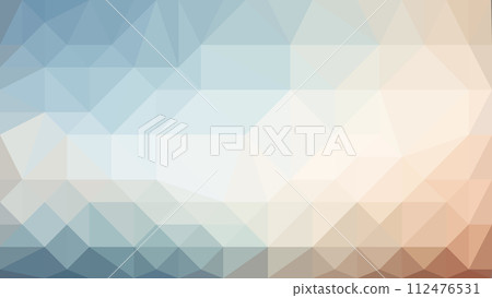 Beige, white and blue vector Low poly abstract colorful background 112476531
