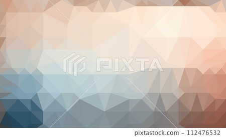 Beige, white and blue vector Low poly abstract colorful background 112476532