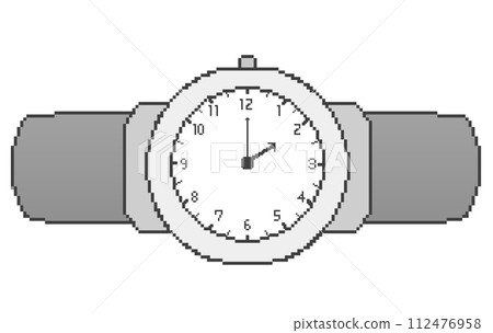 2 o'clock watch_pixel art 2 o'clock watch_pixel art 112476958