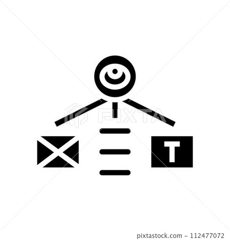 visual hierarchy ux ui design glyph icon vector illustration 112477072
