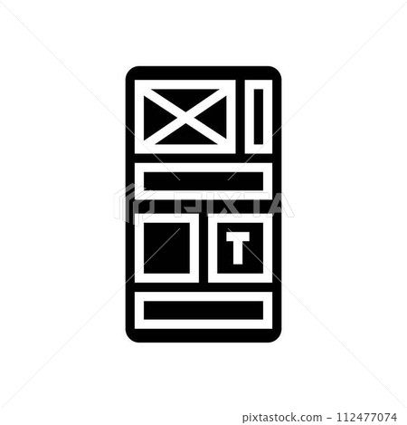 grid system ux ui design glyph icon vector illustration grid system ux ui design glyph icon vector illustration 112477074