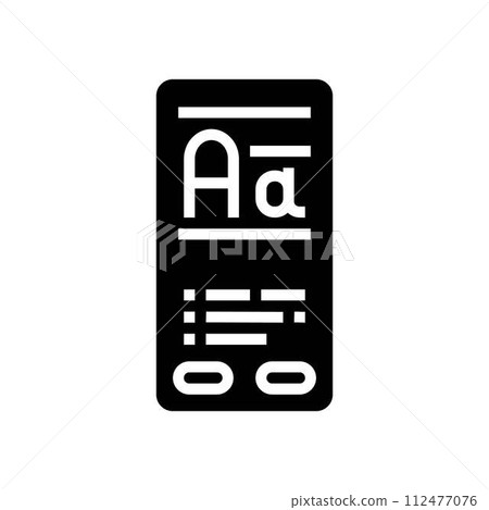 typography ux ui design glyph icon vector illustration 112477076