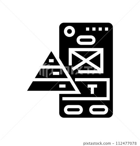 hierarchy ux ui design glyph icon vector illustration 112477078