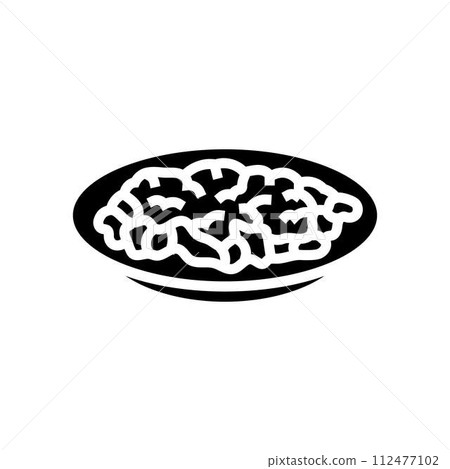 larb salad thai cuisine glyph icon vector illustration larb salad thai cuisine glyph icon vector illustration 112477102