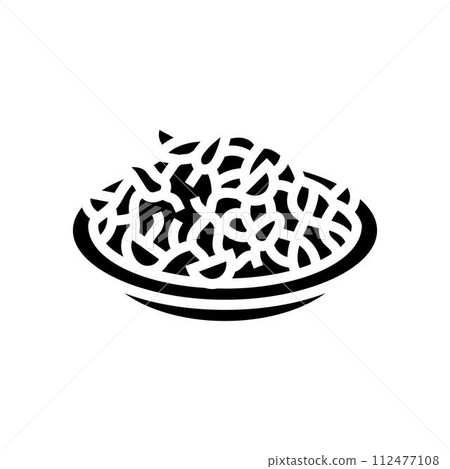 papaya salad thai cuisine glyph icon vector illustration 112477108