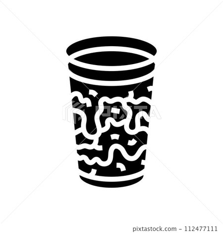 thai iced tea cuisine glyph icon vector illustration 112477111
