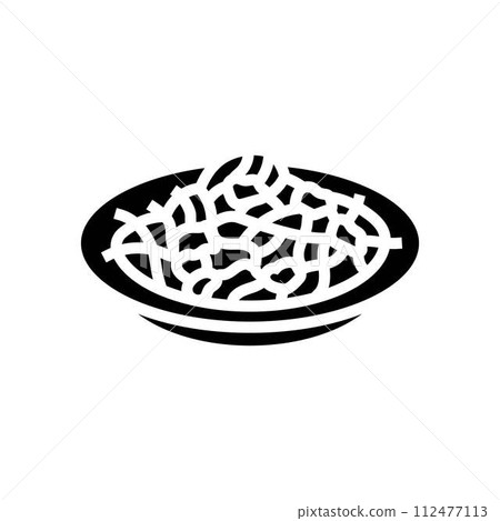 som tum salad thai cuisine glyph icon vector illustration 112477113