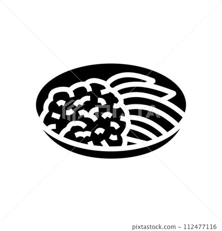 mango sticky rice thai cuisine glyph icon vector illustration mango sticky rice thai cuisine glyph icon vector illustration 112477116