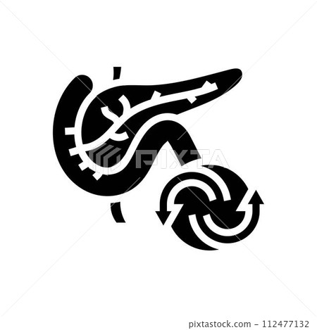 pancreas transplant surgery glyph icon vector illustration 112477132