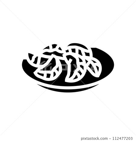 mandu dumplings korean cuisine glyph icon vector illustration mandu dumplings korean cuisine glyph icon vector illustration 112477203